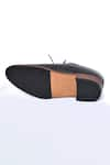 Arihant Rai Sinha_Black Brogue Textured Leather Shoes _at_Aza_Fashions