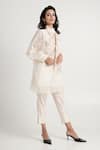 Buy_Madder Much_White 100% Handloom - 80% 20% Silk Floral Tunic And Pant Set _at_Aza_Fashions