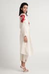 Buy_Madder Much_White 100% Handloom - 80% Mars Square Hem Floral Tunic And Pant Set 