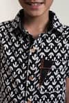 Buy_Plumcheeks_Black Cotton Embroidery And White Floral Printed Shirt _Online_at_Aza_Fashions