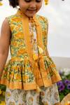 Buy_PlumCheeks_Multi Color 100% Cotton Hand Block Print Marigold Dress  _Online_at_Aza_Fashions