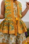 Shop_PlumCheeks_Multi Color 100% Cotton Hand Block Print Marigold Dress  _Online_at_Aza_Fashions