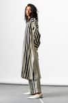 Shop_OFRIDA_Multi Color Satin Silk Printed Stripe Round Yin Kurta _Online_at_Aza_Fashions