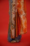 SAKSHAM & NEHARICKA_Multi Color Chanderi Hand Prerna Saree With Unstitched Blouse Piece  _Online_at_Aza_Fashions