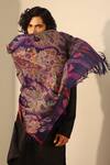 Shop_DUSALA_Purple Kani Gregoria Floral Pashmina Shawl_at_Aza_Fashions