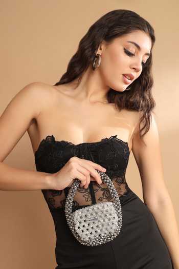 Modarta_White Crystals Hand Embroidered _at_Aza_Fashions