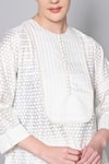 Shop_House of Manaa_White Chanderi Silk Spherical Round Neck Pattern Kurta Palazzo Set _Online_at_Aza_Fashions