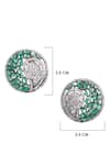 Nayaab By Sonia_Silver Plated Stones, Diamonds Forest Glow Encrusted Studs _Online_at_Aza_Fashions