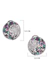 Nayaab By Sonia_Silver Plated Stones Forest Mossy Encrusted Earrings _Online_at_Aza_Fashions