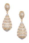 Nayaab By Sonia Gold Plated Crystals Luxe Cascade Cz Diamond Encrusted Earrings Online at Aza Fashions Nayaab By Sonia_Gold Plated Crystals Luxe Cascade Cz Diamond Encrusted Earrings_Online_at_Aza_Fashions