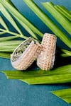 Buy_Nayaab By Sonia_Gold Plated Stones Oro Anneau Twisted Earrings _Online_at_Aza_Fashions