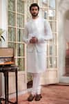 Buy_Philocaly_White 100% Silk Hand Embroidered Sequins Pavit Bundi _at_Aza_Fashions