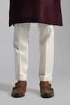Buy_PAARSH_Maroon Cotton Embroidery, Beads Floral Thread Kurta With Pant _Online_at_Aza_Fashions