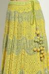 Vandana Sethi_Multi Color Net Embroidery Chikankari Broad V Neck Blouse Lehenga Set _at_Aza_Fashions