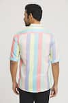 Shop_Aryavir Malhotra_Multi Color Cotton Stripe Pattern Shirt_at_Aza_Fashions