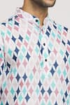 Shop_Arihant Rai Sinha_Multi Color Cotton Print Diamond Shirt _Online_at_Aza_Fashions