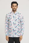 Arihant Rai Sinha_Multi Color Cotton Print Diamond Shirt _at_Aza_Fashions