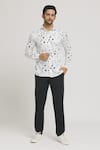 Buy_Arihant Rai Sinha_White Lycra Print Star Scattered Shirt _at_Aza_Fashions