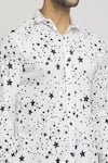 Shop_Arihant Rai Sinha_White Lycra Print Star Scattered Shirt _Online_at_Aza_Fashions