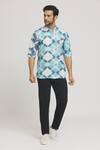 Buy_Arihant Rai Sinha_Multi Color Cotton Print Geometric Abstract Shirt _Online_at_Aza_Fashions