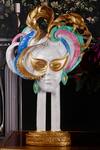 Buy_The White Ink Decor_White Poly Resin Masquerade Carved Showpiece_at_Aza_Fashions