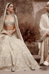 Buy_MATSYA_Beige Tissue Hand Embroidered Dori Aurum Udaibagh Bridal Lehenga Set _Online_at_Aza_Fashions