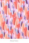 Nazaakat by Samara Singh_Multi Color Pure Satin Crepe Printed Brush Stroke Saree With Running Blouse_Online_at_Aza_Fashions
