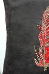 Mid July Home_Black Premium Velvet Printed Heritage Harmony Cushion Cover Set_at_Aza_Fashions