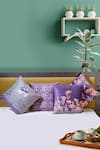 Buy_Mid July Home_Purple Premium Velvet Printed Moonlit Garden Cushion Cover 4 Pcs Set _at_Aza_Fashions