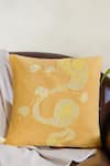 Shop_Mid July Home_Yellow Premium Velvet Printed Morning Floral Cushion Cover Set _at_Aza_Fashions