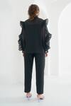 Shop_Pleats By Aruni_Black Chanderi Plain Matie Pant _at_Aza_Fashions