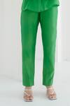 Pleats By Aruni_Green Chanderi, Cotton Matie Solid Pant_at_Aza_Fashions