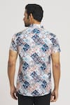 Shop_Arihant Rai Sinha_Multi Color Cotton Print Geometric Illusion Shirt_at_Aza_Fashions