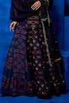 Nautanky_Purple Lehenga Natural Crepe Printed And Hand Enchantress Kurta Set _Online_at_Aza_Fashions