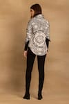 Shop_REENA SHARMA_White 100% Cotton Twill Printed Abstract Shirt Collar Nikita Geometric _at_Aza_Fashions