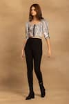 Buy_REENA SHARMA_White 100% Cotton Twill Printed Abstract Square Nikita Crop Top _Online_at_Aza_Fashions