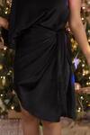 Style Junkiie_Black Satin One-shoulder Sarong Dress _Online_at_Aza_Fashions