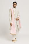 Buy_Aryavir Malhotra_Pink Paisley Velvet Woven Dupatta _Online_at_Aza_Fashions