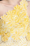 Shop_Shruti Sancheti_Yellow Silk Mulmul Printed Floral And Polka Tiered Skirt Set _Online_at_Aza_Fashions