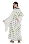 Shop_Shruti Sancheti_Multi Color Viscose Crepe V Neck Tie-dye Pattern Kimono Kaftan  _at_Aza_Fashions