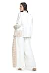 Shop_Shruti Sancheti_White Lining Shantoon Embroidery Mirror Blazer Jacket Palazzo Set  _at_Aza_Fashions