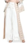 Shop_Shruti Sancheti_White Lining Shantoon Embroidery Mirror Blazer Jacket Palazzo Set  _Online_at_Aza_Fashions