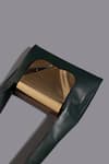 Buy_Tann-ed_Green Metallic Leather Flap Bag_Online_at_Aza_Fashions