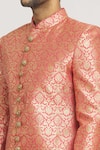 Shop_Aryavir Malhotra_Gold Sherwani Brocade Woven Floral Pattern Set _Online_at_Aza_Fashions