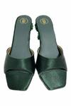 Buy_PREET KAUR_Green Glass Beads Emma Embellished Block Heels _Online_at_Aza_Fashions