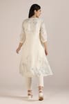 Shop_Kaveri_Off White 100% Linen Hand Drawn Savannah Fly Free Tunic With Pant  _at_Aza_Fashions
