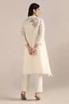 Buy_KAVERI_Off White 100% Linen Hand Drawn Floral Stand Poppy Fly Free Tunic  _Online_at_Aza_Fashions