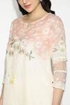 Shop_Kaveri_Off White 100% Linen Curved Fly Free Laced Tunic And Pant Set  _Online_at_Aza_Fashions