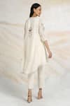 Shop_KAVERI_Off White 100% Linen Printed And Embroidered Ice Cream Cone Tunic  _at_Aza_Fashions