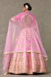 Shop_Masaba_Pink Lehenga And Blouse Raw Silk Barfi Paan Patti Embroidered Bridal Set _at_Aza_Fashions